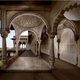 Machhi Bhavan: To the west of the Diwan-i-Khaas of the Agra Fort and its terrace is a 17th-century court that is surrounded on three sides by two-storeyed colonnades. This scheme is interrupted in the middle of the south side by a projecting pavilion with fluted columns, intended as a throne niche. The court is known as Machhi Bhavan, or Fish Palace, presumably after the pool in the middle of the garden that once supplied fish.
